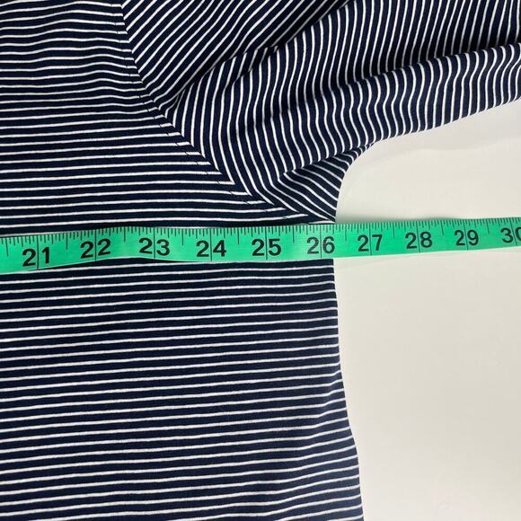 Coolibar Mens Merrit Long Sleeve Pocket Polo Shirt Blue White Striped UPF50‎ NWT - Picture 8 of 13